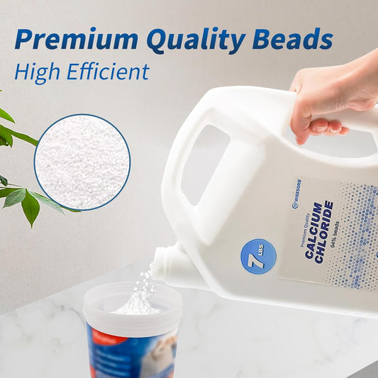 Wisesorb Calcium Chloride Desiccant Refill Beads 3.2 kg – Fragrance-Free, High-Absorption Moisture Absorber