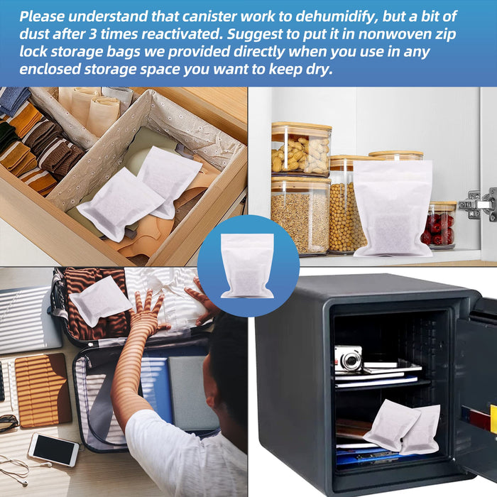 45g Hard Plastic Silica Gel Desiccant Canister