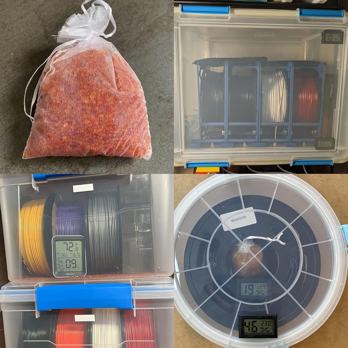 Wisesorb Silica Gel Indicating Beads 900g – Orange to Dark Green, Reusable Desiccant