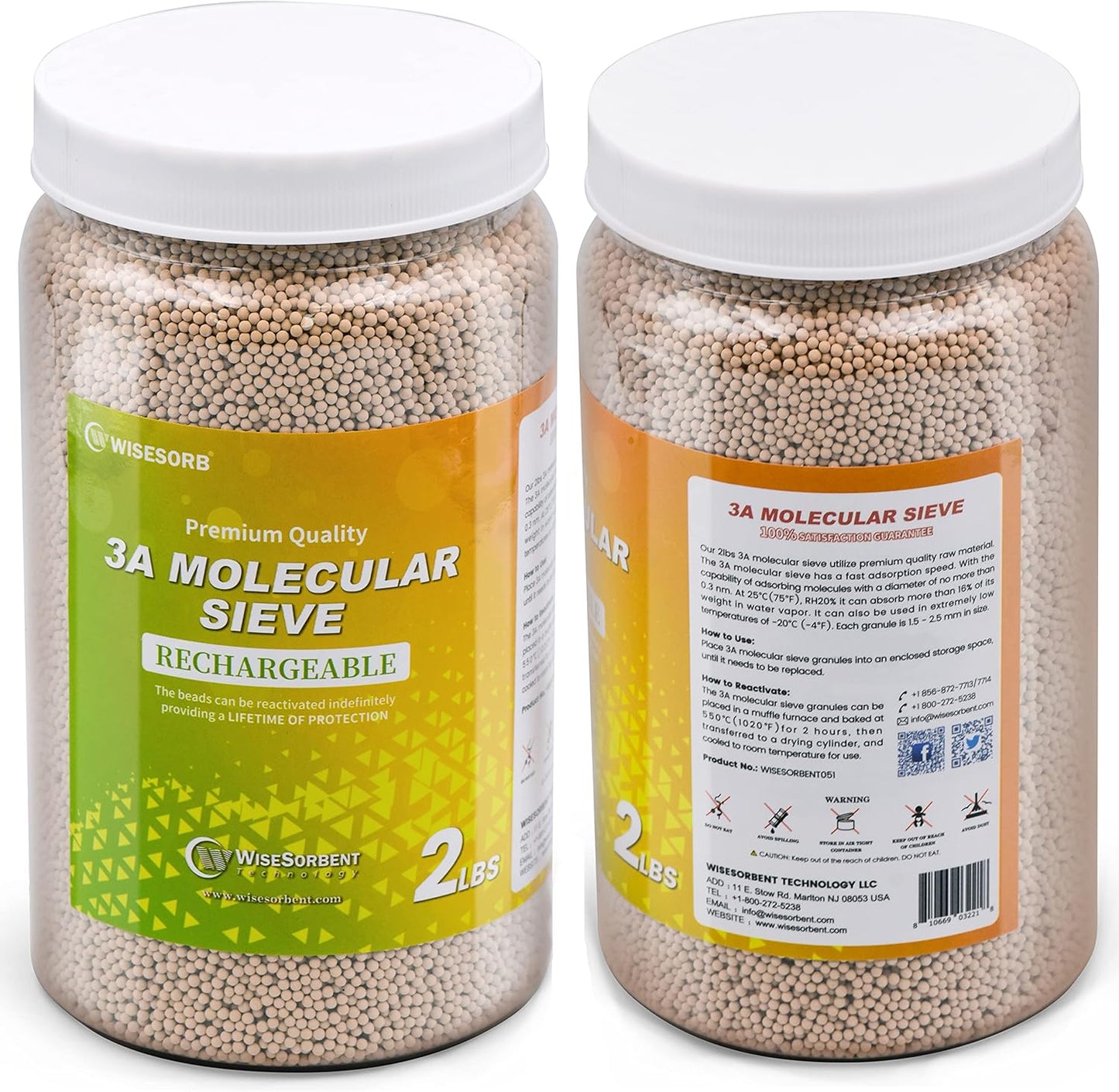 Wisesorb 3A Molecular Sieve Desiccant 900 g – Reusable, High-Precision Moisture Absorber